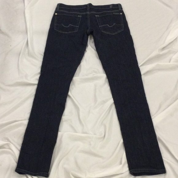 7 For All Mankind Roxanne Dark Wash Jeans Size 27 - Picture 1 of 8